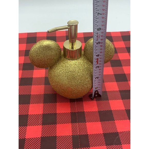 Mickey Mouse Gold Glitter Lotion Pump Soap Dispenser - Picture 2 of 6